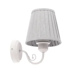 Kinkiet FIREZ lampa biały 1x40W E27  abażur szary