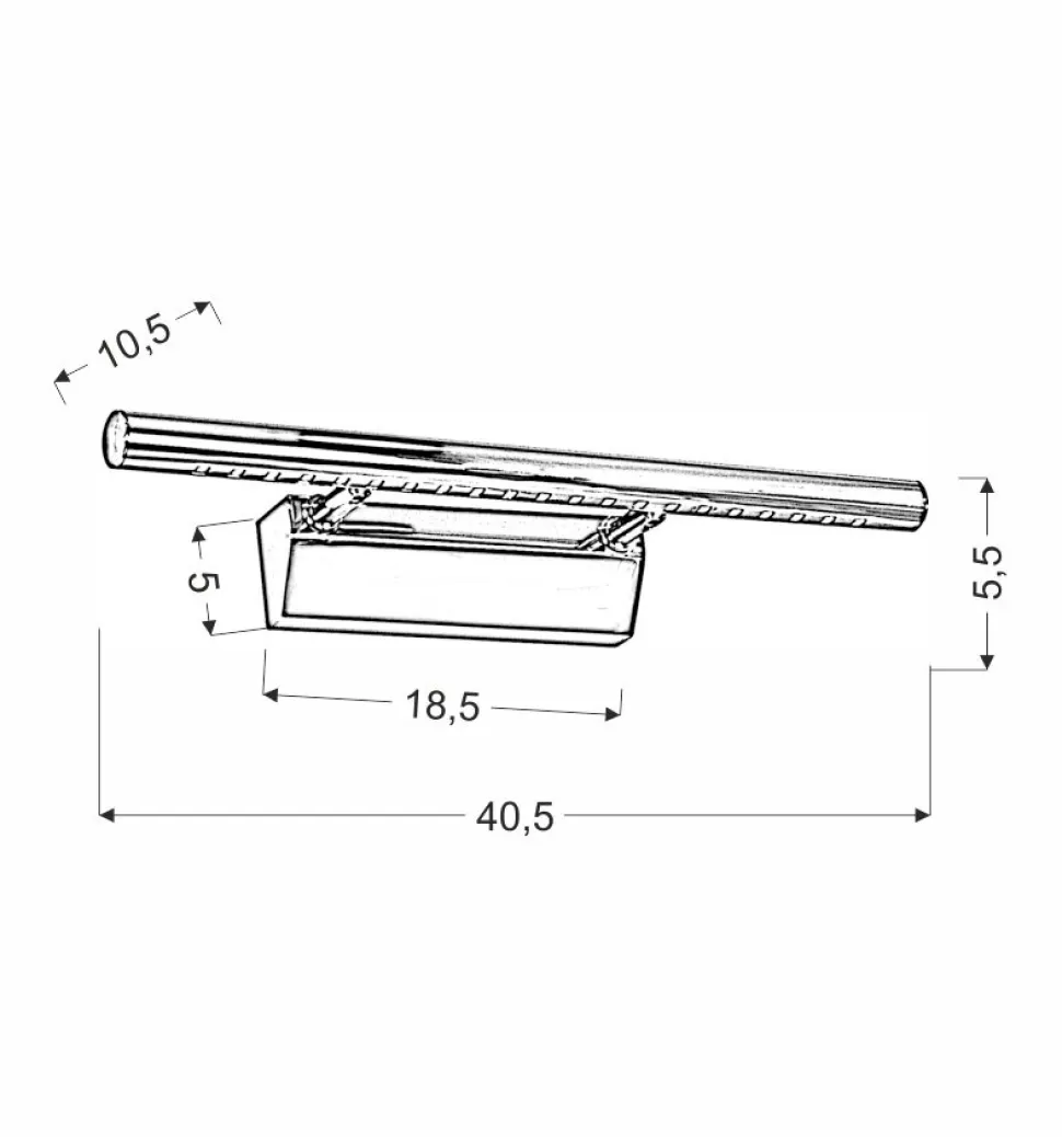 Kinkiet Forte LED 2 5W LED rurka okrągła satyna