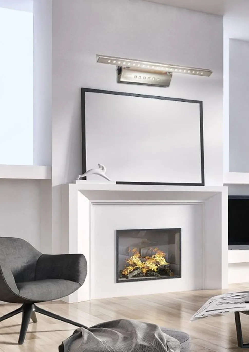 Kinkiet Forte LED 3 7W LED rurka trójkątna z wyłącznikiem satyna