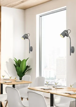 Kinkiet Gray na wysięgniku 1x40W E14  szary