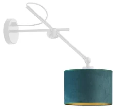 Kinkiet HAMILTON VELUR GOLD biały, ziele