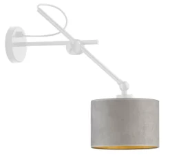 Kinkiet HAMILTON VELUR GOLD biały, szary