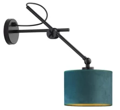 Kinkiet HAMILTON VELUR GOLD czarny ziele