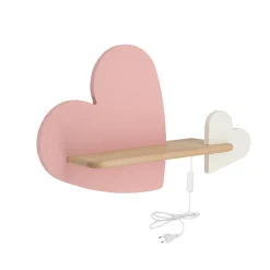 Kinkiet Heart lampa 5W LED 4000K iq kids z przew różowy+biały