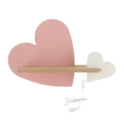Kinkiet Heart lampa 5W LED 4000K iq kids z przew różowy+biały