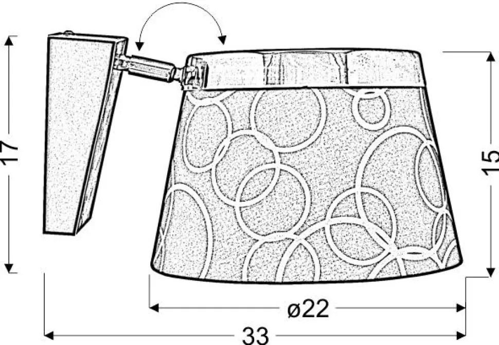 Kinkiet Impresja 1*60W E27 czarna chrom