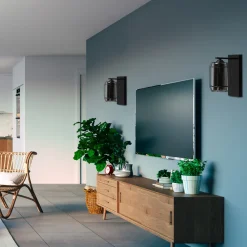 Kinkiet Jonera lampa czarny p25 1x40W  E27 klosz dymiony