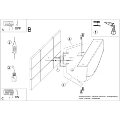 Kinkiet JORUN biały LED 3000K
