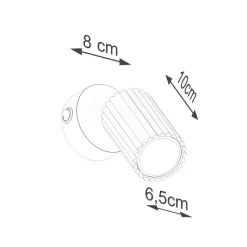 Kinkiet KARBON beżowy z włącznikiem