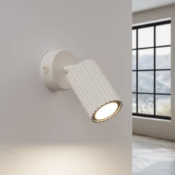 Kinkiet KARBON beżowy z włącznikiem