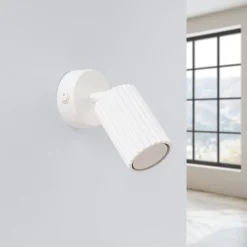 Kinkiet KARBON biały z włącznikiem