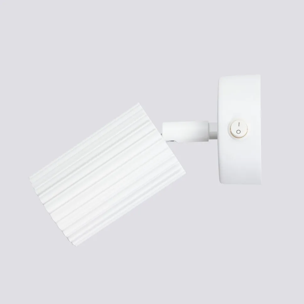 Kinkiet KARBON biały z włącznikiem