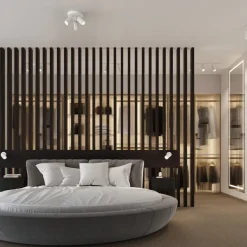 Kinkiet KARBON biały z włącznikiem