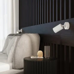 Kinkiet KARBON biały z włącznikiem