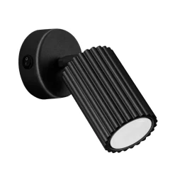 Kinkiet KARBON czarny z włącznikiem