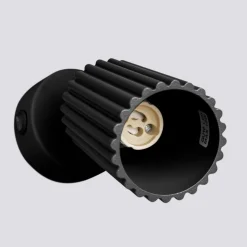 Kinkiet KARBON czarny z włącznikiem