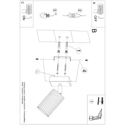 Kinkiet KARBON ochra czerwona