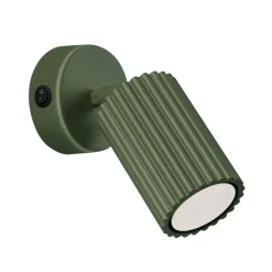 Kinkiet KARBON zielony oliwkowy z włącznikiem