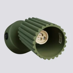 Kinkiet KARBON zielony oliwkowy z włącznikiem