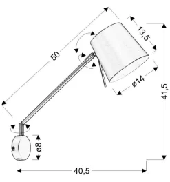 Kinkiet Killy 1x40W E27 czarny matowy