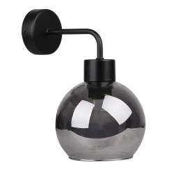 Kinkiet Lady lampa czarny 1x40W E27  klosz dymiony