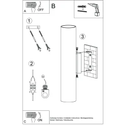 Kinkiet LAGOS 2 ochra czerwona