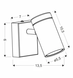 Kinkiet Lagos lampa czarny 1x15 GU10  klosz czarny+drewniany