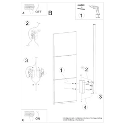 Kinkiet LAHTI 90 ochra czerwona LED 4000K