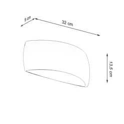 Kinkiet lakierowany PONTIUS biały połysk