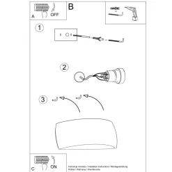 Kinkiet lakierowany PONTIUS biały połysk