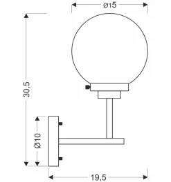 Kinkiet Lens lampa czarny+patynowy  matowy 1x40W E14 klosz bezbarwny