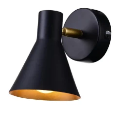 Kinkiet Less 1x40W E14 czarny matowy