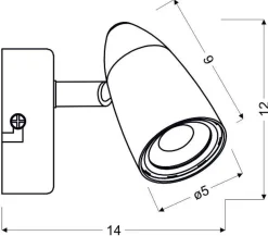 Kinkiet Liberty 1x4W LED chrom