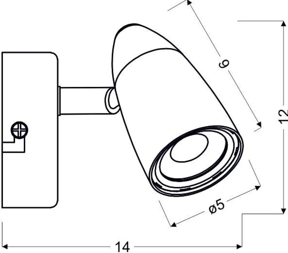Kinkiet Liberty 1x4W LED chrom