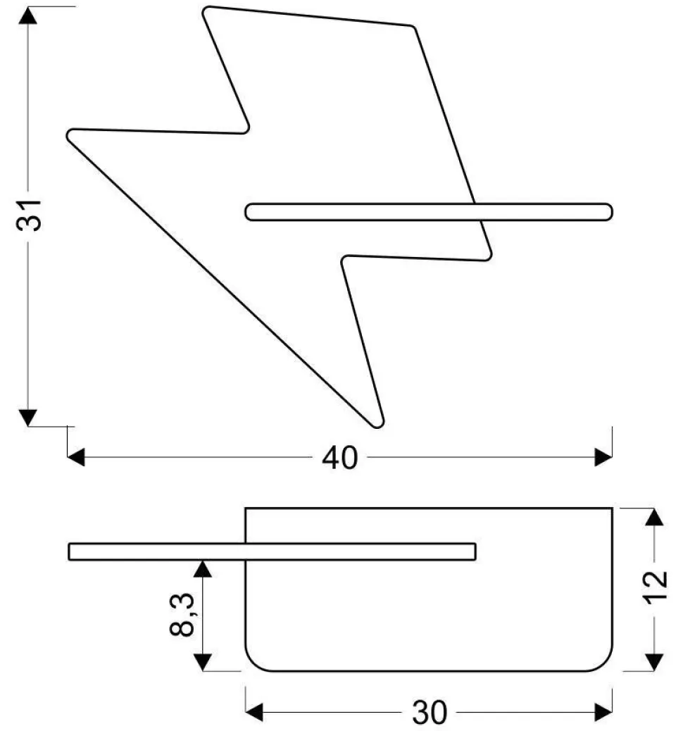 Kinkiet Lightning lampa 4W LED 4000K iq kids złoty