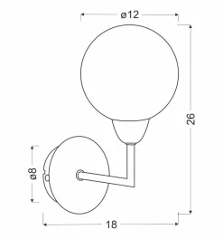 Kinkiet Logos lampa satyna 1x25W G9  klosz biały