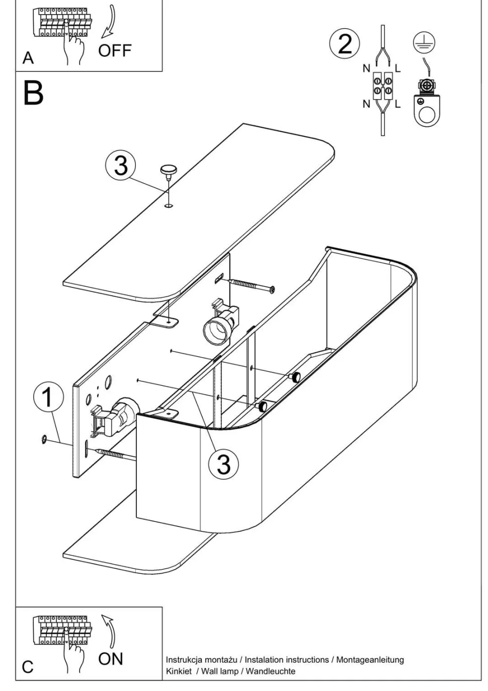 Kinkiet LOKKO biały