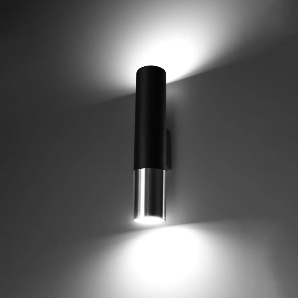 Kinkiet LOOPEZ czarny/chrom