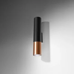 Kinkiet LOOPEZ czarny/miedź