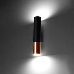 Kinkiet LOOPEZ czarny/miedź