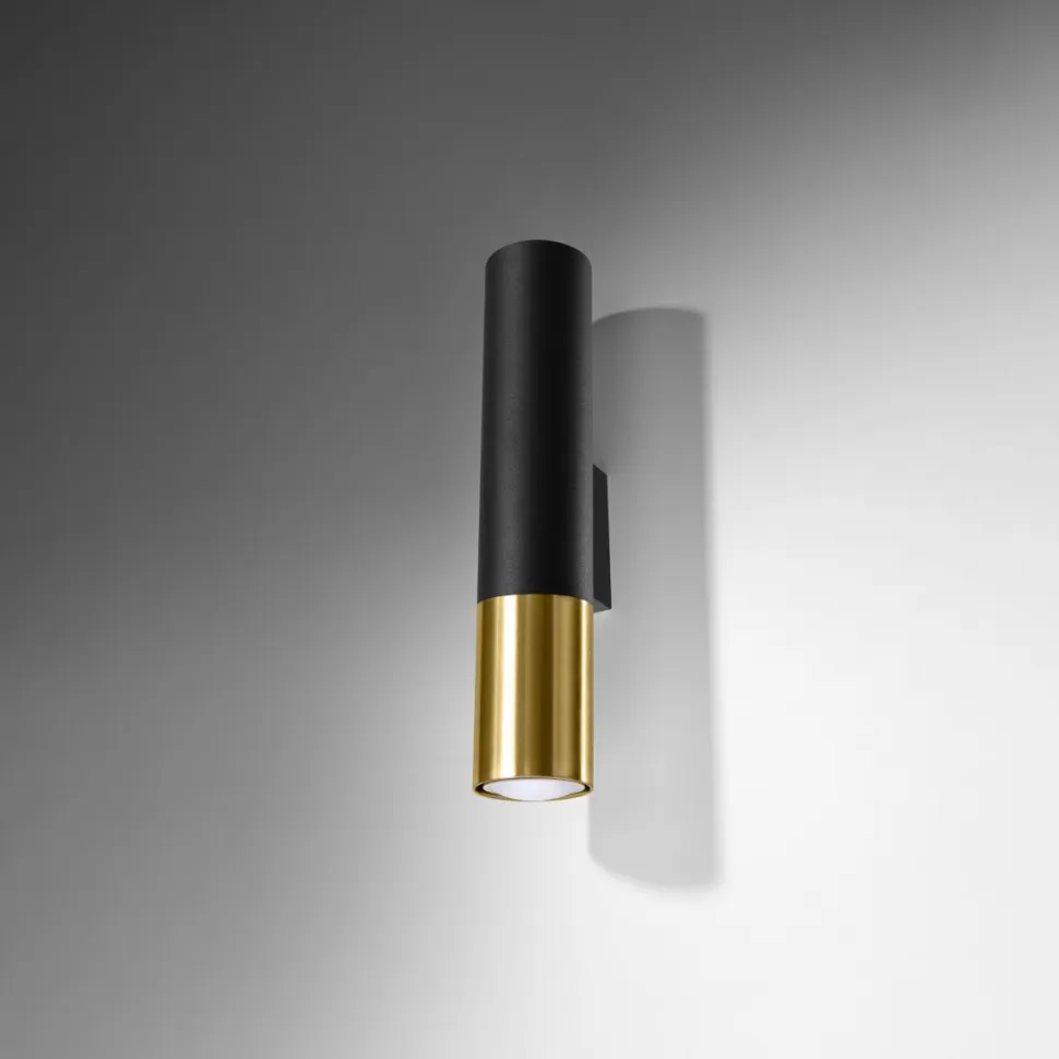 Kinkiet LOOPEZ czarny/złoty