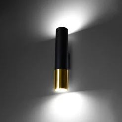 Kinkiet LOOPEZ czarny/złoty