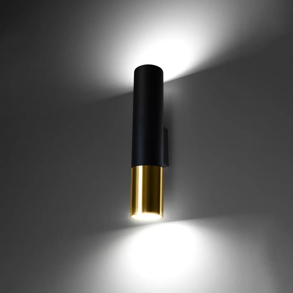 Kinkiet LOOPEZ czarny/złoty