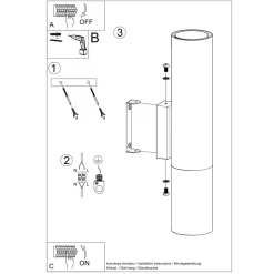 Kinkiet LOOPEZ czarny/złoty