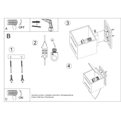 Kinkiet LORETO czarny