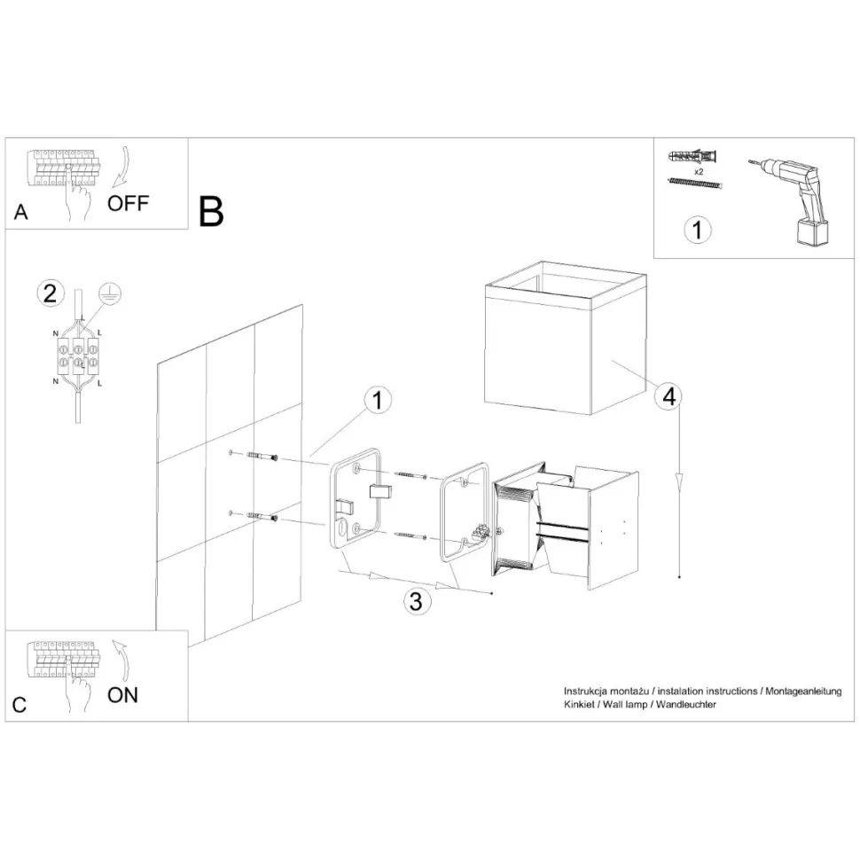 Kinkiet LUCA biały LED IP54