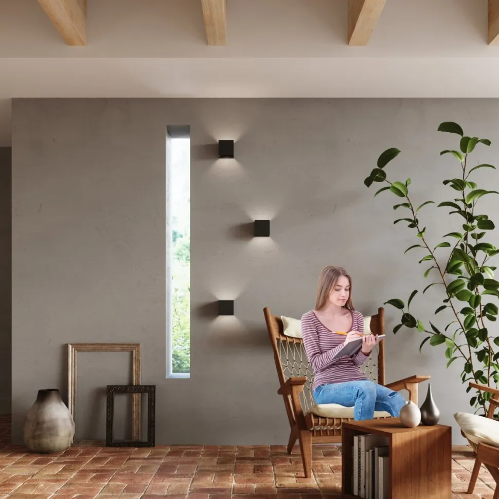 Kinkiet LUCA czarny LED IP54