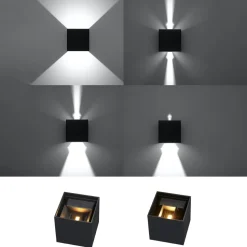 Kinkiet LUCA czarny LED IP54