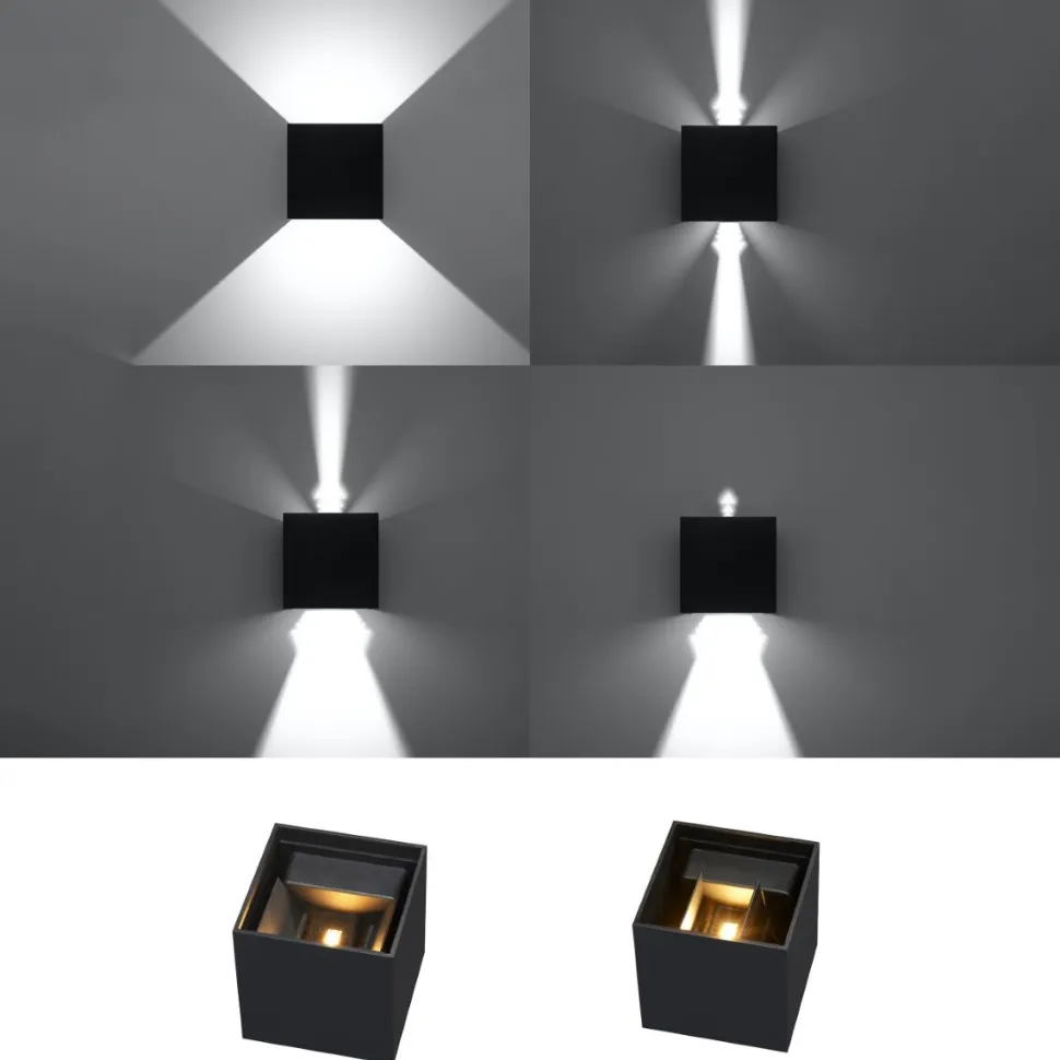 Kinkiet LUCA czarny LED IP54