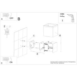 Kinkiet LUCA czarny LED IP54